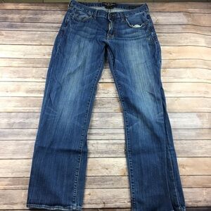 DARK WASH STRAIGHT LUCKY BRAND JEANS.